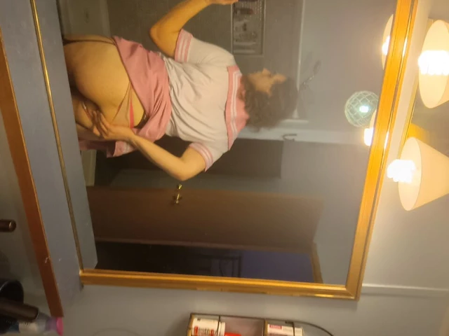 Japanese schoolgirl sissy rides massive dildo while locked clit cage jiggles