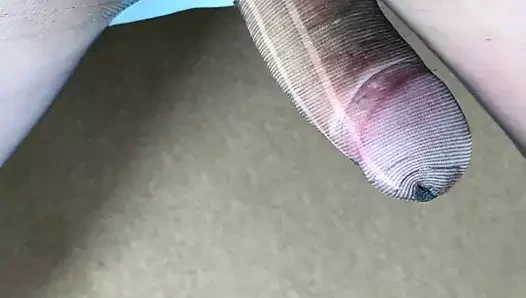 Teasing my cock with my toy