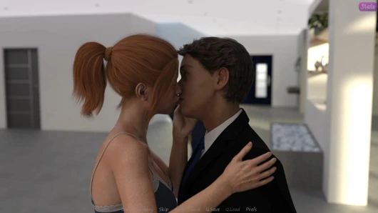 Üvey erkek kardeşimin karısı #41 Jennifer Alan'ın önünde John'un ağzından öpüyor