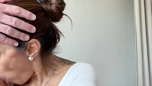 Perfect Wife: Hot Amateur Pornstar Angelina Gets Dick in Her Mouth and Cum on Her Boobs