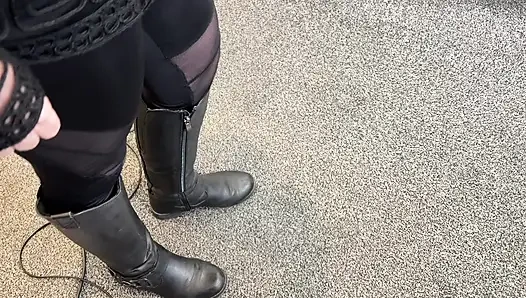 Mrs Mature Feet removing stinky socks and boots