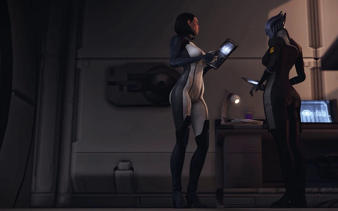 Liara ve Eva Futa Sex on a Spaceship - 3D Sci-fi Animation