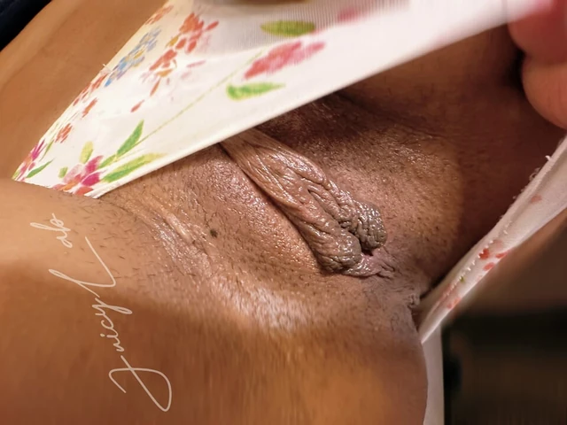 Rubbing Stepsis Panties, wet and messy