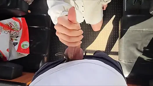 Caught on a train - Blowjob - Public