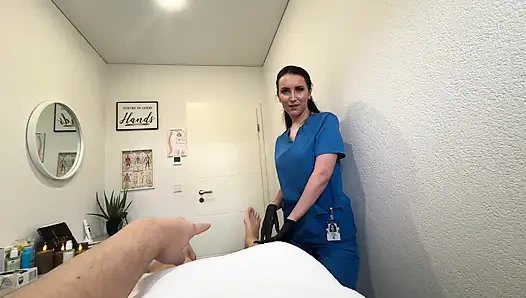 He Gets Caught Jerking During Massage