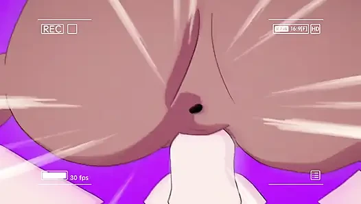 Hentai animasyonları ateşli ırklararası anime sahnesi