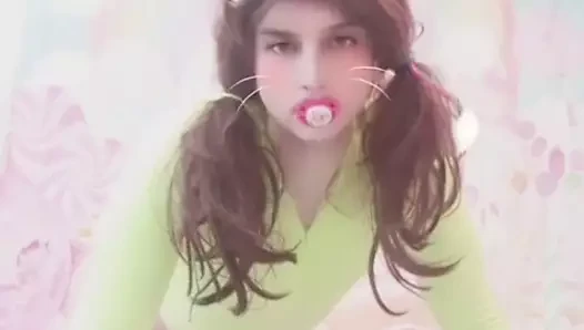 Crossdressing boy bitch Transformation to tranny Girl