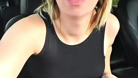 Squirt of a little French girl in a tesla