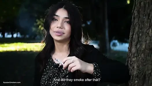 Zarina ile sigara içme röportajı