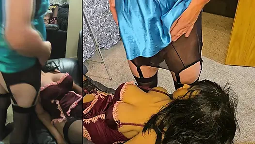 Huge unplanned cum shot in satin