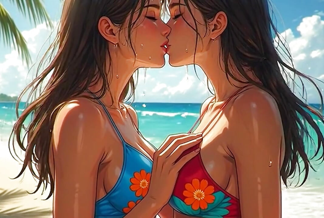 Ai anime hentai sansürsüz, lezbiyen orta yaşlı seksi kadın öpüşmenin sansürsüz videosu, 3 boyutlu hentai grup seks çizgi filmi kiidzy animates tarafından yakın çekim
