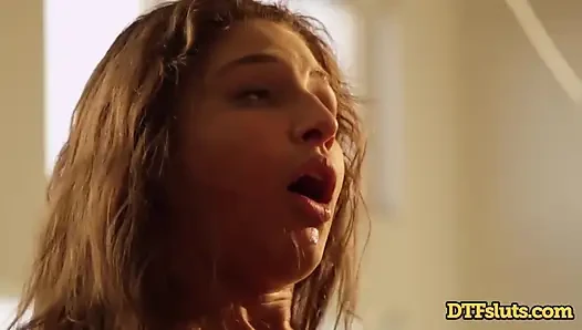 Dtfsluts - Abella Danger and James Deen Sneak off Set for a Steamy Bathroom Quickie