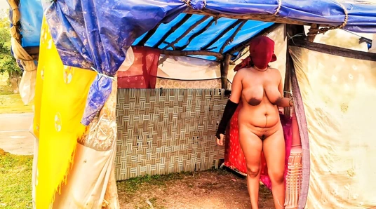 Cum inside hot Indian Village aunty, fucked by stepson in field hot desi Hindi sex video