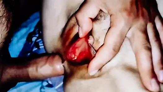 Bakış açısı yakın çekim ve açık amcık dudakları