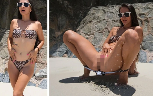 Public Nice Pissing with Huge Fountain