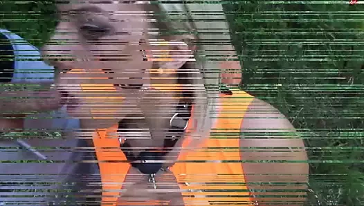 Alman sarışın sürtük kahrolası açık havada