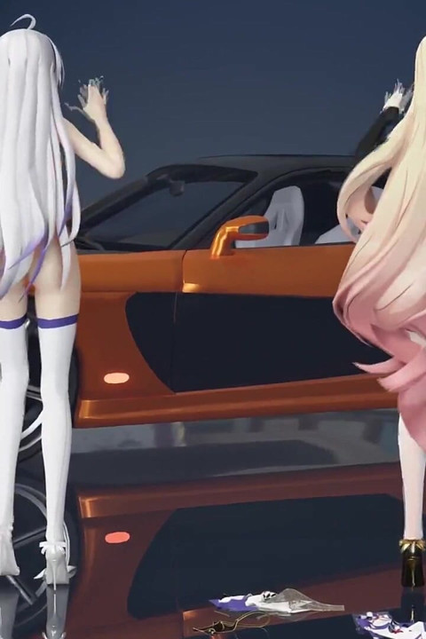 Çikolatalı kremalı duet striptiz; Siyah çoraplı; Beyaz çoraplı; Racing Leotards