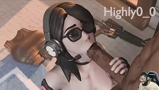 Kaine tersten sert bir yarağa biniyor, çene kırıcı güzel bir yarak emiyor, ashe gırtlağına kadar dölleme akşam yemeği