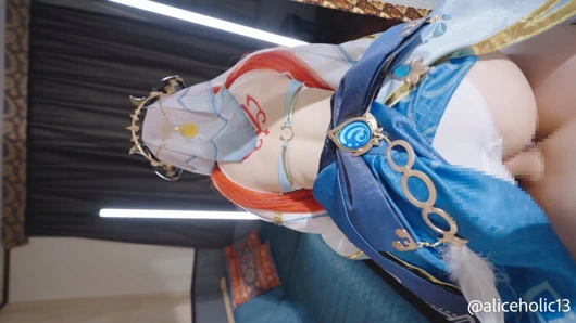 Genshin Nilou tutkulu öpüşme ve dölleme seksi.