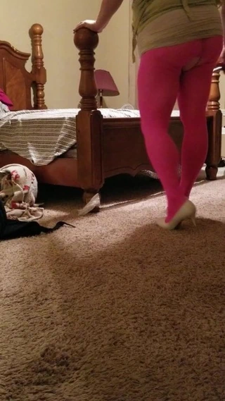 Bbw içinde ripped pembe hortum 2