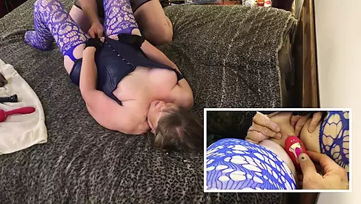 Ninenin klitorisi ve amcık vibratörü mastürbasyonu ve orgazmları