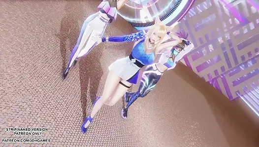 Mmd kpop iblis avcıları - huntrx - altın ahri akali kaisa seksi kpop dans league of legends hentai sansürsüz 4k 60 fps