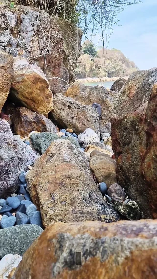 Çıplak olmayan bir plajda mastürbasyon yapıyor ve çırılçıplak boşalıyor