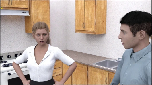 Amy barda okul eteğiyle çalışıyor