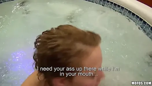 Pickups - Small Ass Brunette Electra Angel Takes Anal Fingering and Cum on Ass in the Tub with Steve Q