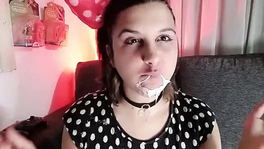 Baloncuk pisliği yapıyor - minnie kıyafeti - tavşan tezgahçı