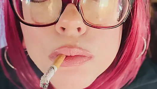 Miss Tina Snua Loves To Dangle Her Cigarette! Smoking Smoker Glasses