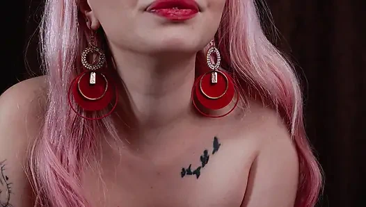 Schönes mädchen demütigt dich als Verlierer und spuckt auf dich! Sph