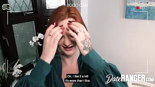 İngiliz kısa saçlı kızıl saçlı sürtük ile inanılmaz ateşli sikiş