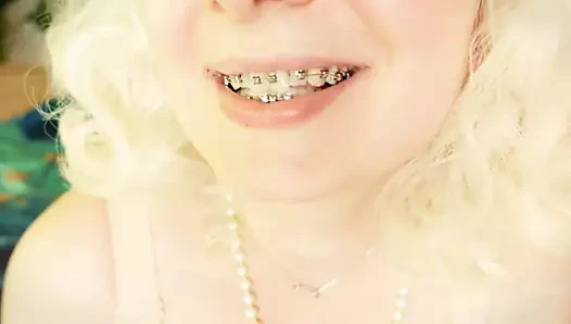 Diş teli fetişi: mukbang yemenin asmr videosu......