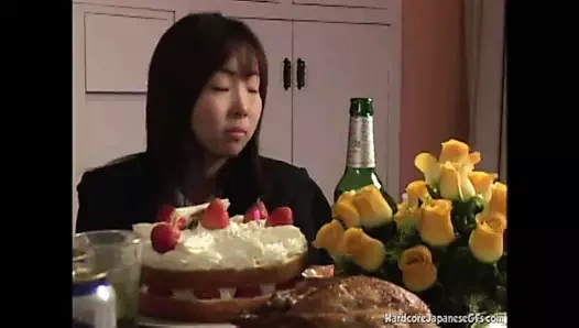 Japon kız seks ile kutlamak