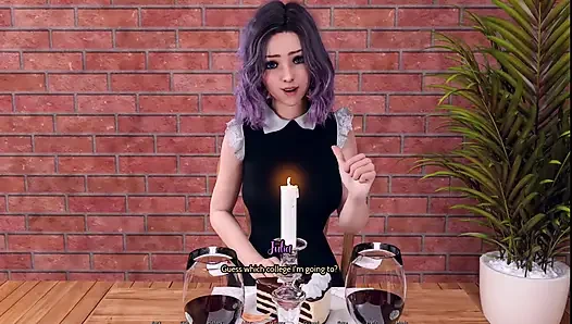 Romantik bir randevudan sonra ateşli kız arkadaşını sikiyor