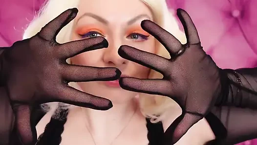 Asmr: Örgü Eldivenler. (Konuşma yok) Ateşli orta yaşlı seksi kadın arya grander'ın yavaşça sfw videosu