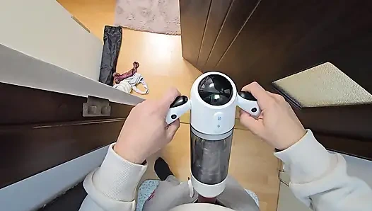 Pucking My Dick Masturbator While Watching in Secret My Stepsister Fingering Her Pussy