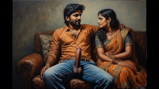 Hintli azgın teyze hizmetçisi tarafından marstubatlarken sikiliyor ve onu sikmek için çağırıyor