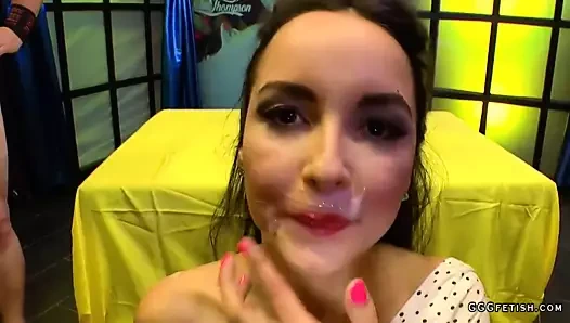 Aşırı bukkake anal ve dp üzerinde francys belle