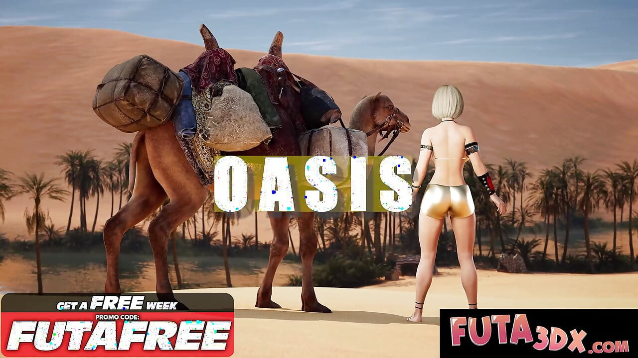 FUTA3DX - ateşli büyük yaraklı bebek çölde kız arkadaşını sikiyor