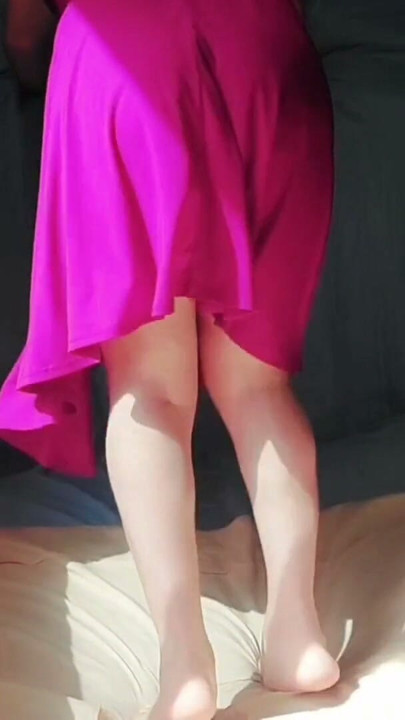 Korkak pinky elbise crossdresser sürtük beyaz büyük göt büyük popo eşcinsel oğlan doğal güzellik güzel sevimli trans cinsiyet transeksüel mtf | Klip 3