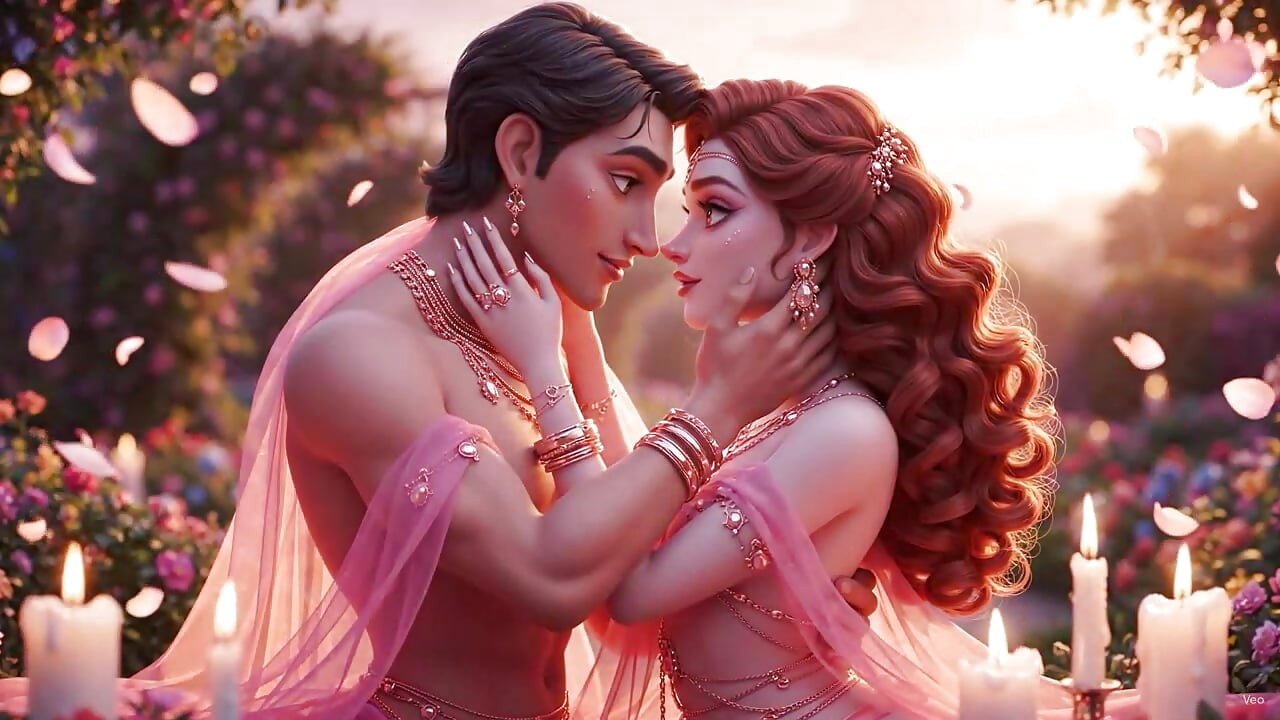 Extreme Close-Up Desi Kissing - Gold Jewelry Mein Sexy Indian Girl Aur Handsome Boy Ki Full Romantic Night