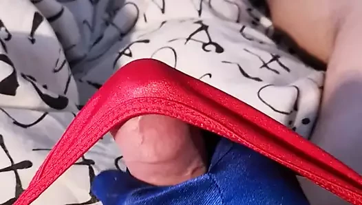 masturbasyon ve boşalmak içinde saten külot