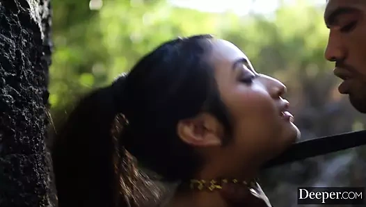 Daha derin. avery ve jane tutkulu üçlü şehvet yenik