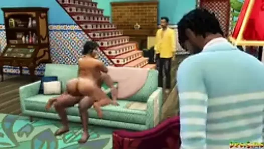 Savita yenge arkadaşlarıyla seks Yapıyor Hintçe ses