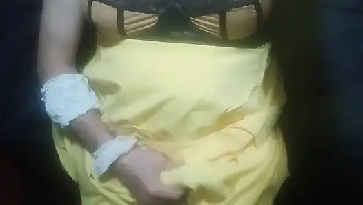 Panties and stockings and stockings and panties and bra, and yes panty boy play again