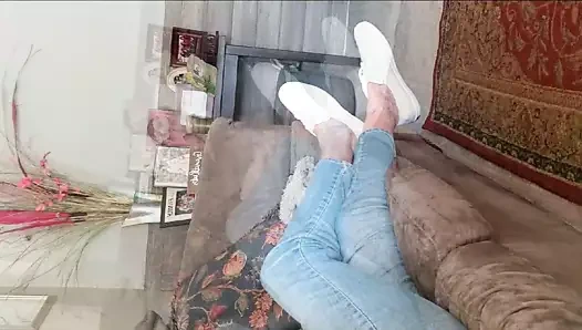 Olgun ayak ayakkabı fetişi