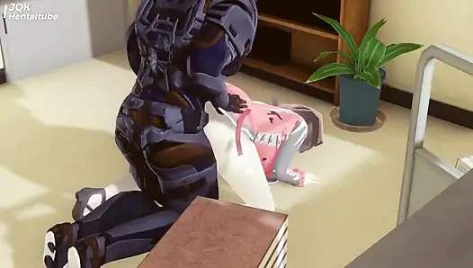 Kütüphanede Batman ile sikiş - hentai 3d 03