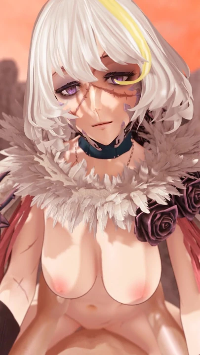 Ateşli anime kız sert biniyor